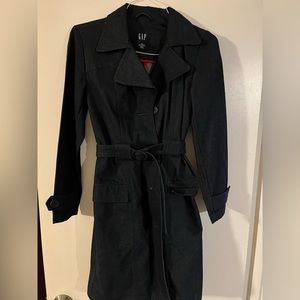 Denim trench coat